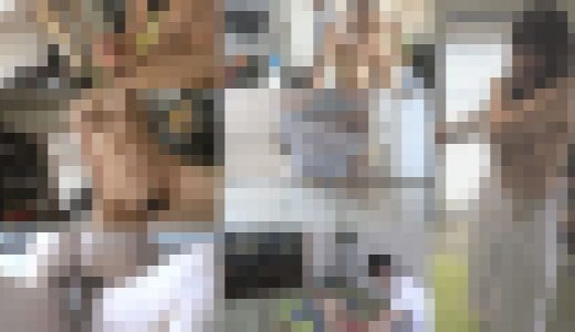 介護士さんに身体を拭いてもらいます